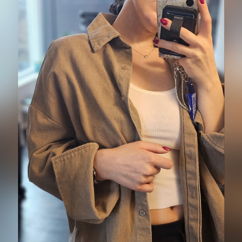 'Farah' Canvas Shirt-Jacket (oversized fit)